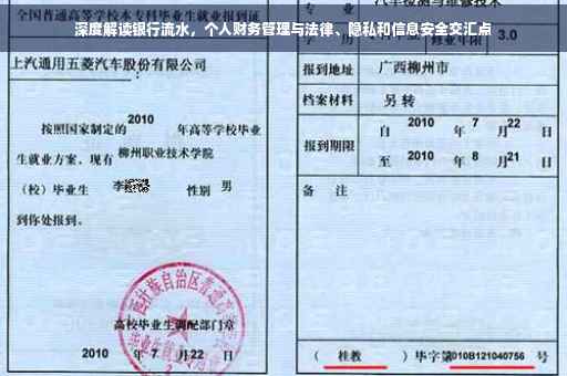 深度解读银行流水，个人财务管理与法律、隐私和信息安全交汇点