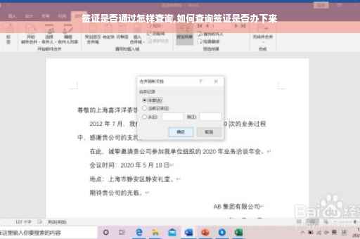 签证是否通过怎样查询,如何查询签证是否办下来