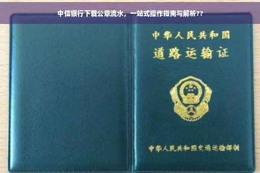 中信银行下载公章流水，一站式操作指南与解析??