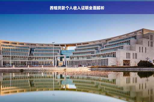 养殖贷款个人收入证明全面解析