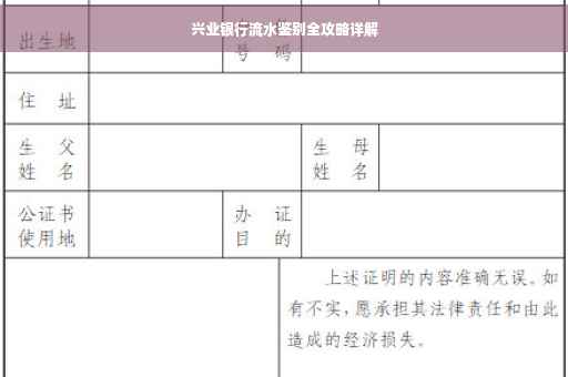 兴业银行流水鉴别全攻略详解
