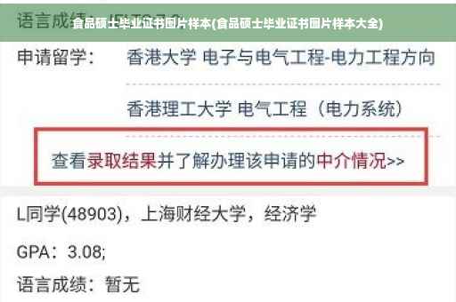 食品硕士毕业证书图片样本(食品硕士毕业证书图片样本大全)