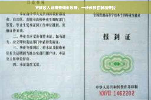 贷款收入证明查询全攻略，一步步教你轻松查找