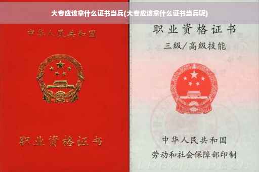 大专应该拿什么证书当兵(大专应该拿什么证书当兵呢)