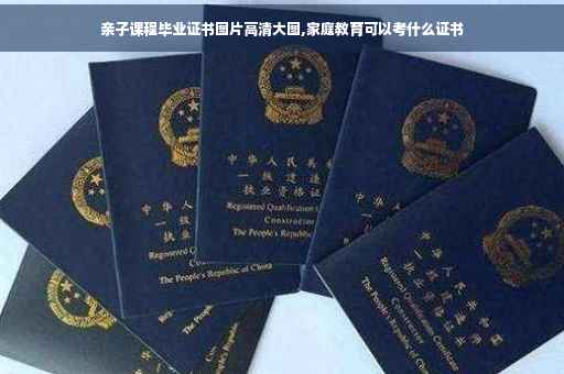 亲子课程毕业证书图片高清大图,家庭教育可以考什么证书