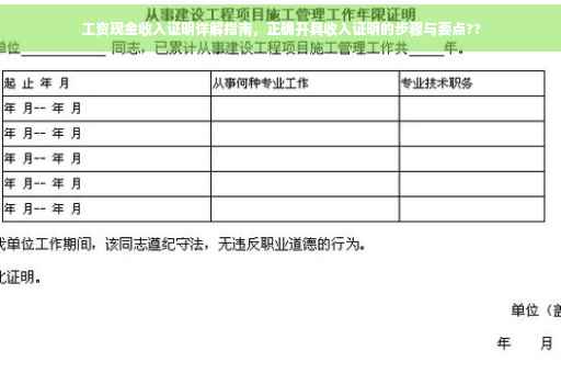 工资现金收入证明详解指南，正确开具收入证明的步骤与要点??
