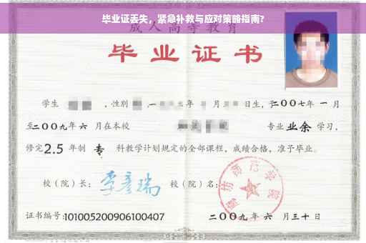毕业证丢失，紧急补救与应对策略指南?