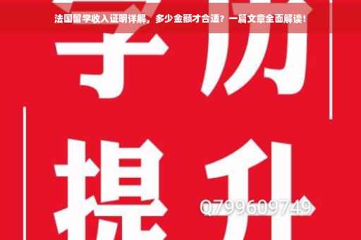 法国留学收入证明详解，多少金额才合适？一篇文章全面解读！