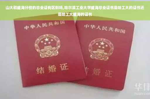 山大和威海分校的毕业证有区别吗,哈尔滨工业大学威海毕业证书是哈工大的证书还是哈工大威海的证书