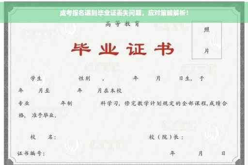 成考报名遇到毕业证丢失问题，应对策略解析！