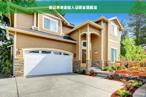 签证养老金收入证明全面解读