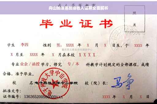 舟山加油港加油收入证明全面解析
