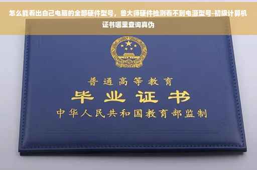 怎么能看出自己电脑的全部硬件型号，鲁大师硬件检测看不到电源型号-初级计算机证书哪里查询真伪