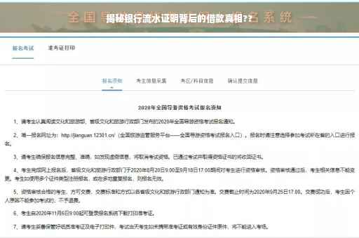揭秘银行流水证明背后的借款真相??