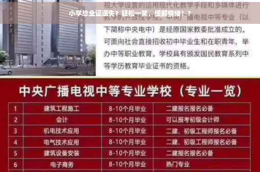 小学毕业证遗失？轻松一笑，缓解情绪！?