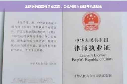 全职妈妈自媒体创业之路，公众号收入证明与机遇探索