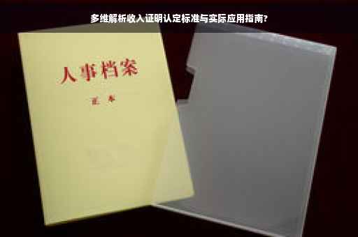 多维解析收入证明认定标准与实际应用指南?