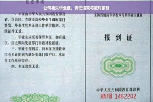 公司丢失毕业证，责任追究与应对策略