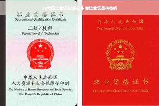 32分段毕业证长啥样,中专毕业证是横壳吗