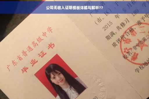 公司无收入证明模板详解与解析??