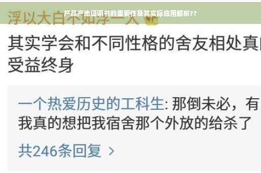 产品产地证明书的重要性及其实际应用解析??