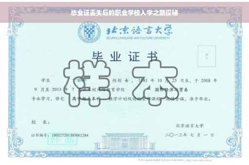 毕业证丢失后的职业学校入学之路探秘
