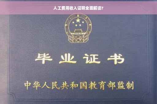 人工费用收入证明全面解读?