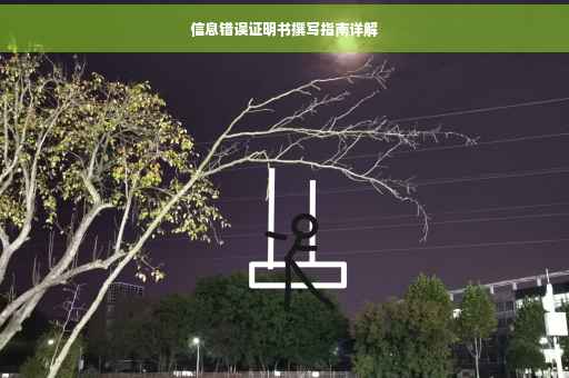 信息错误证明书撰写指南详解