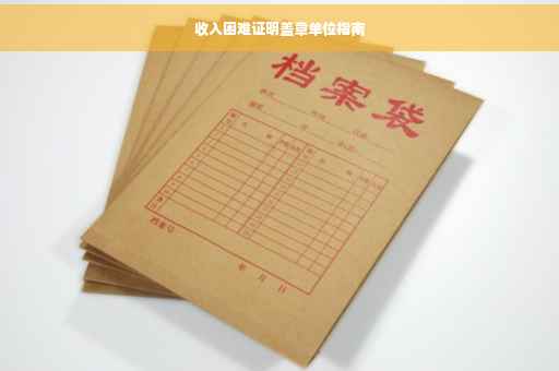 收入困难证明盖章单位指南