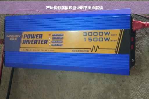 产后抑郁病假诊断证明书全面解读