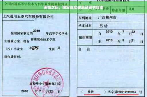 离婚之际，撰写真实诚恳证明书指南