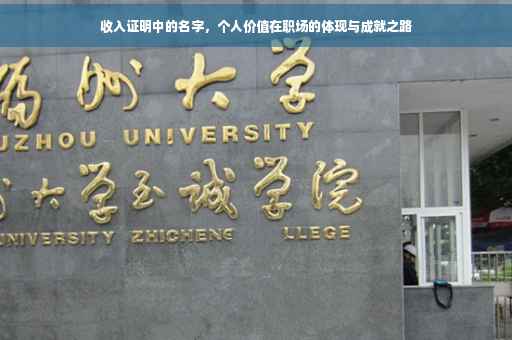 收入证明中的名字，个人价值在职场的体现与成就之路