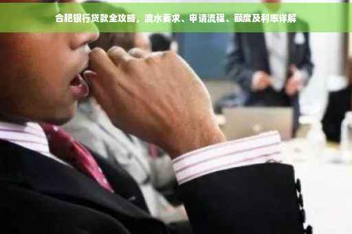 合肥银行贷款全攻略，流水要求、申请流程、额度及利率详解