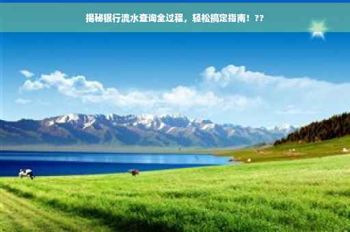 揭秘银行流水查询全过程，轻松搞定指南！??