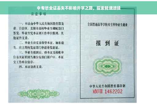 中专毕业证丢失不影响升学之路，探索畅通途径