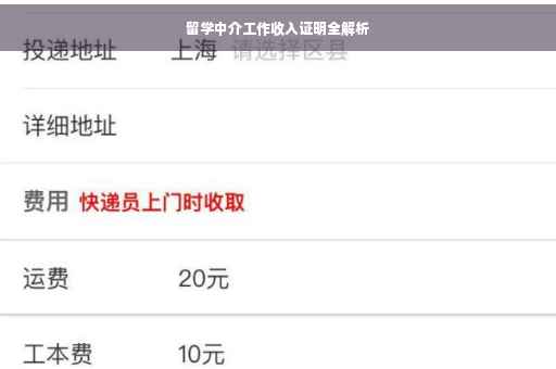 留学中介工作收入证明全解析