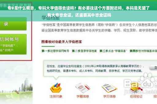 专B是什么概念，专科大学值得去读吗？有必要往这个方面附近吗，本科是无望了,有大专毕业证，还需要高中毕业证吗