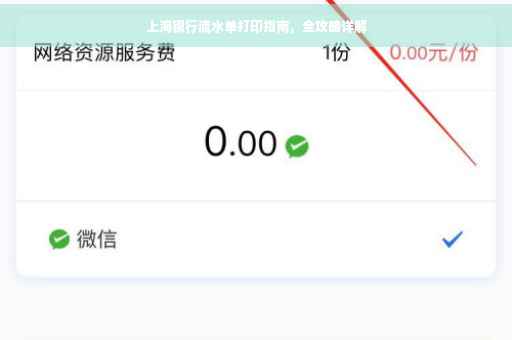 上海银行流水单打印指南，全攻略详解