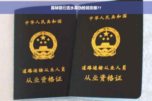 揭秘银行流水真伪检验攻略??