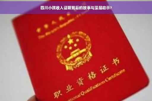 四川小孩收入证明背后的故事与深层启示?
