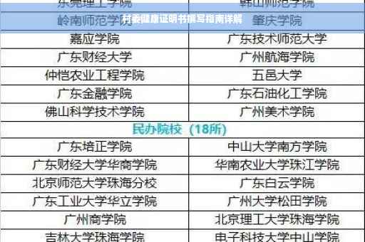 村委健康证明书撰写指南详解