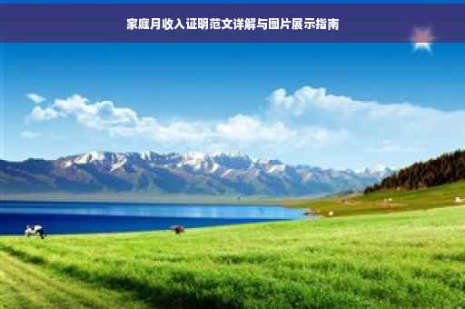 家庭月收入证明范文详解与图片展示指南