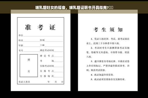 哺乳期妇女的福音，哺乳期证明书开具指南?⚡️