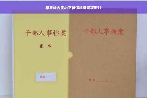毕业证丢失后学籍信息查询攻略??