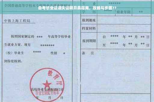 自考毕业证遗失证明开具指南，攻略与步骤??