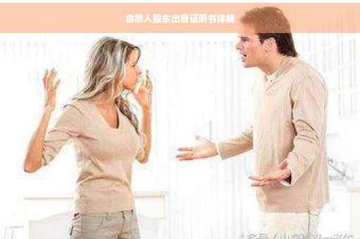 自然人股东出资证明书详解