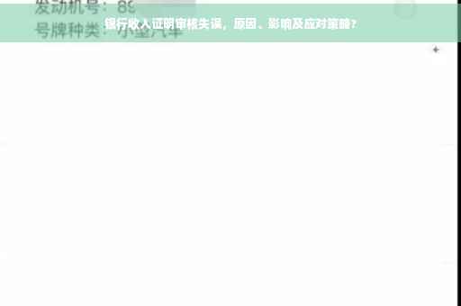 银行收入证明审核失误，原因、影响及应对策略?