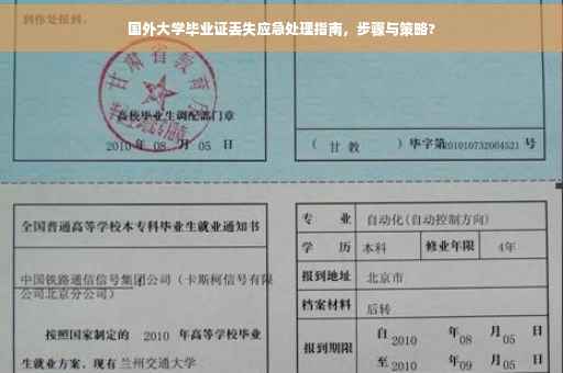 国外大学毕业证丢失应急处理指南，步骤与策略?