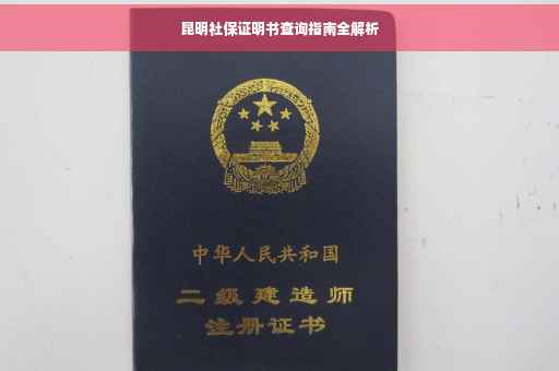 昆明社保证明书查询指南全解析