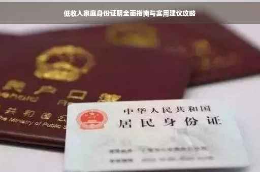 低收入家庭身份证明全面指南与实用建议攻略